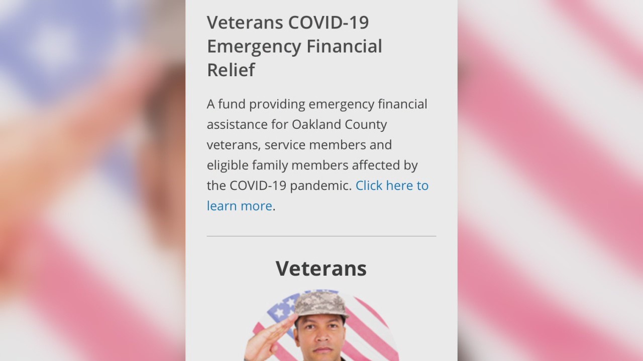 Veterans COVID-19 emergency financial relief available in Oakland County
