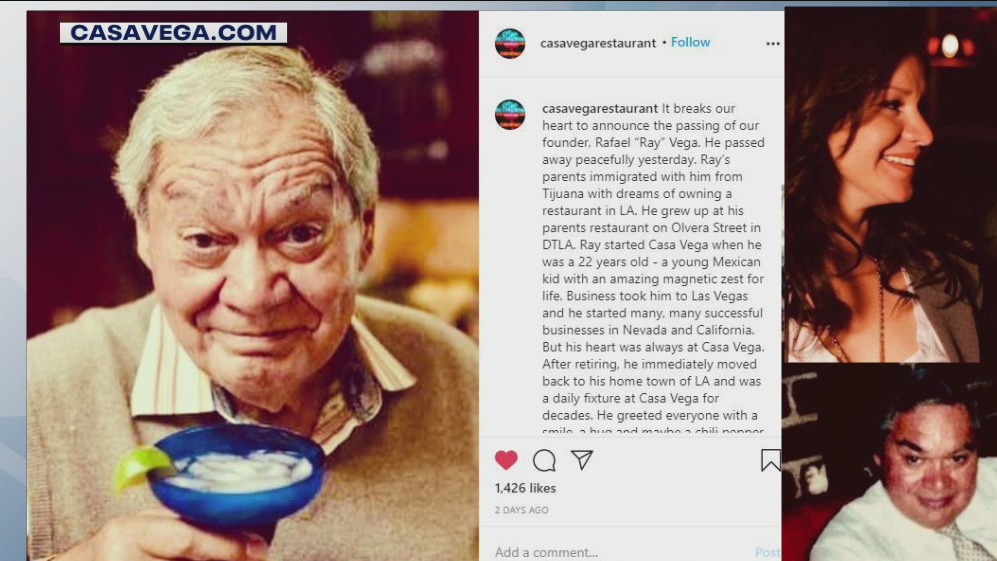Founder of popular Casa Vega restaurant in Sherman Oaks dies