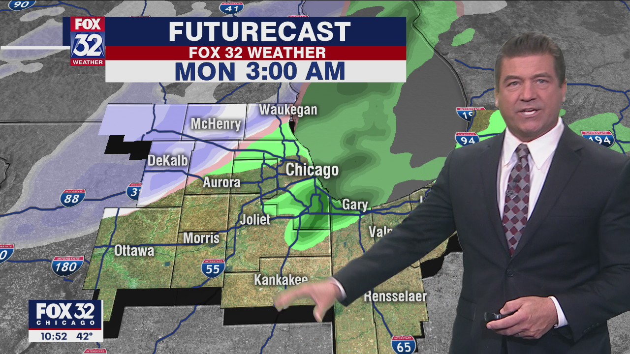 Sunday night forecast for Chicago on October 25