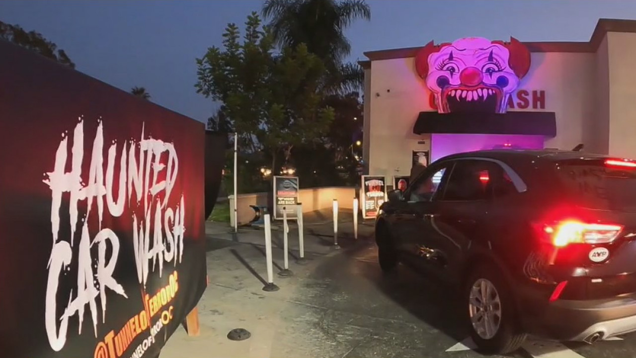 Car wash turns into haunted house