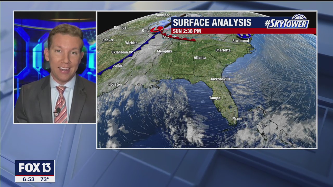 Sunday evening forecast