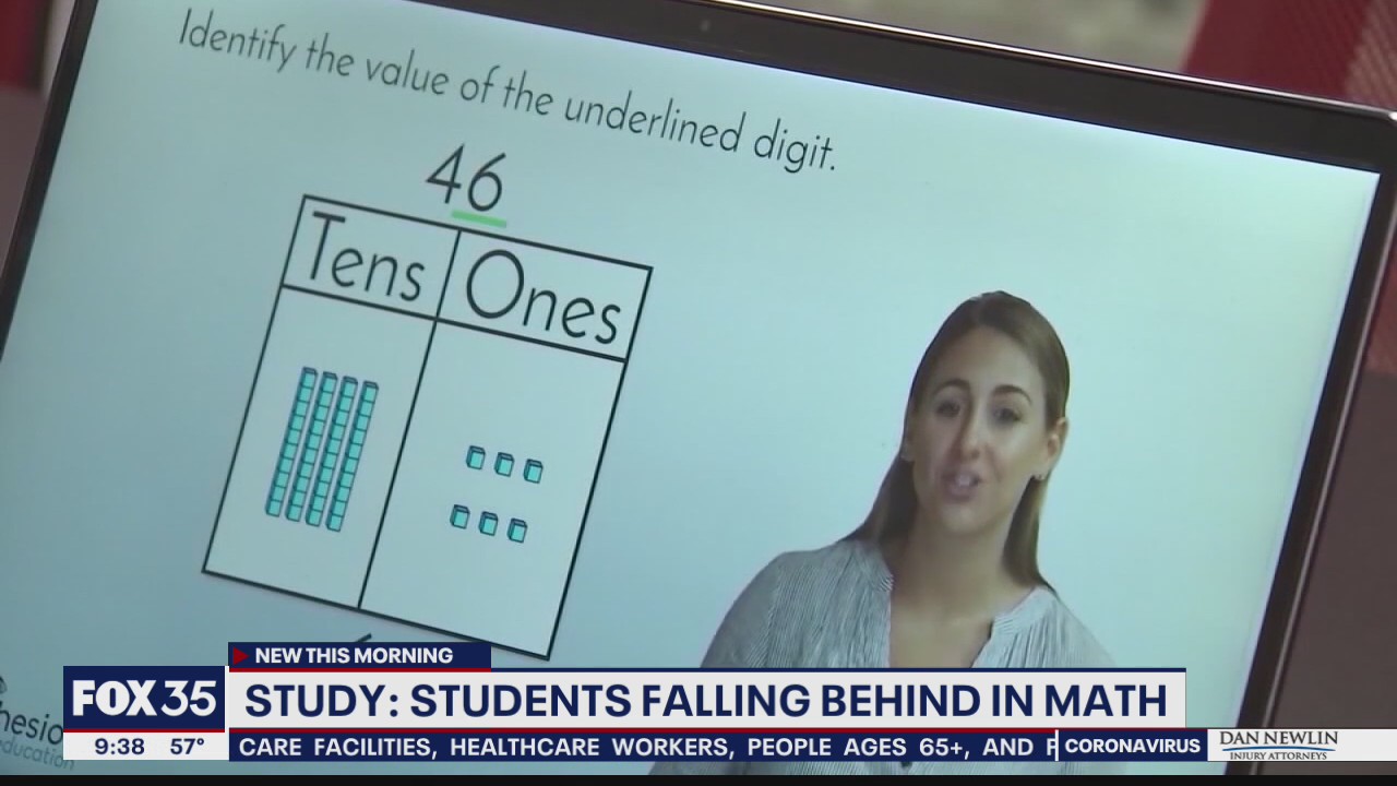 Study: Students falling behind in math