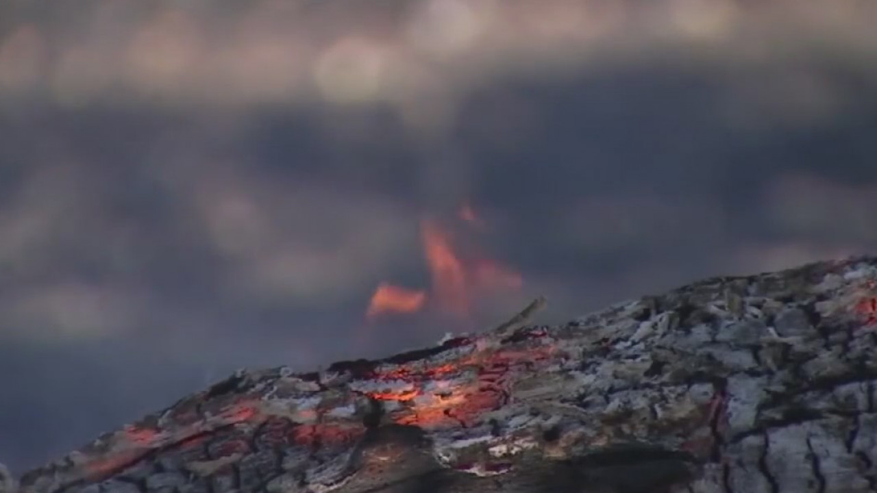 Large grass fire destroys one home, injures a firefighter