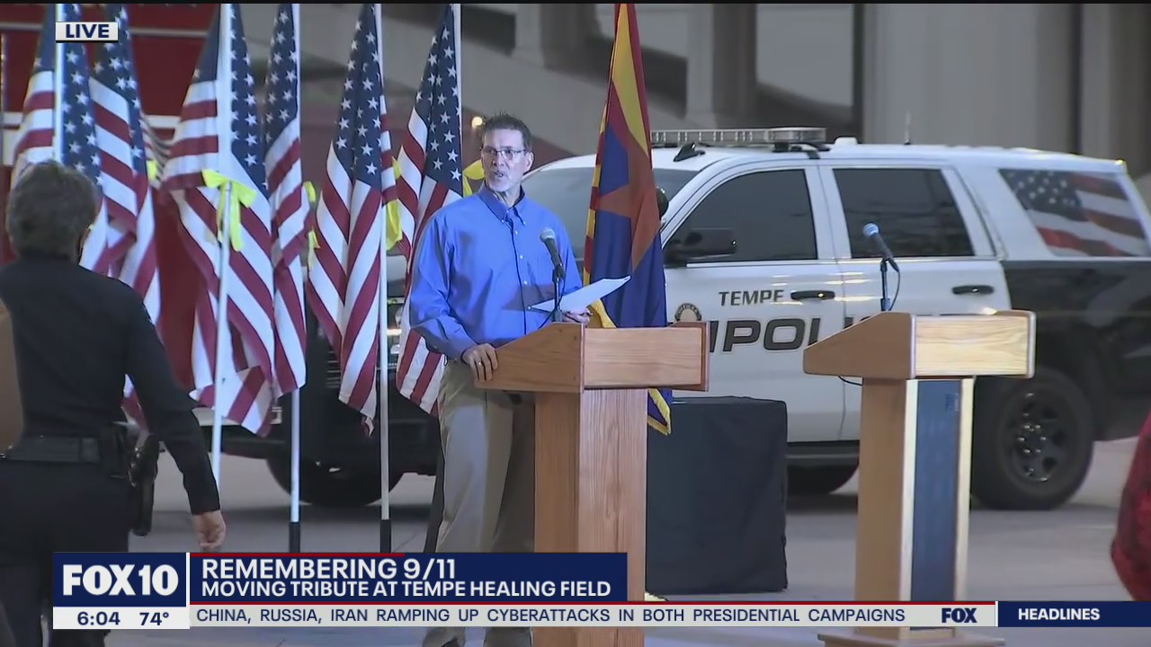 Never forget: 9/11 Healing Field ceremony, reading of names held at Tempe Beach Park