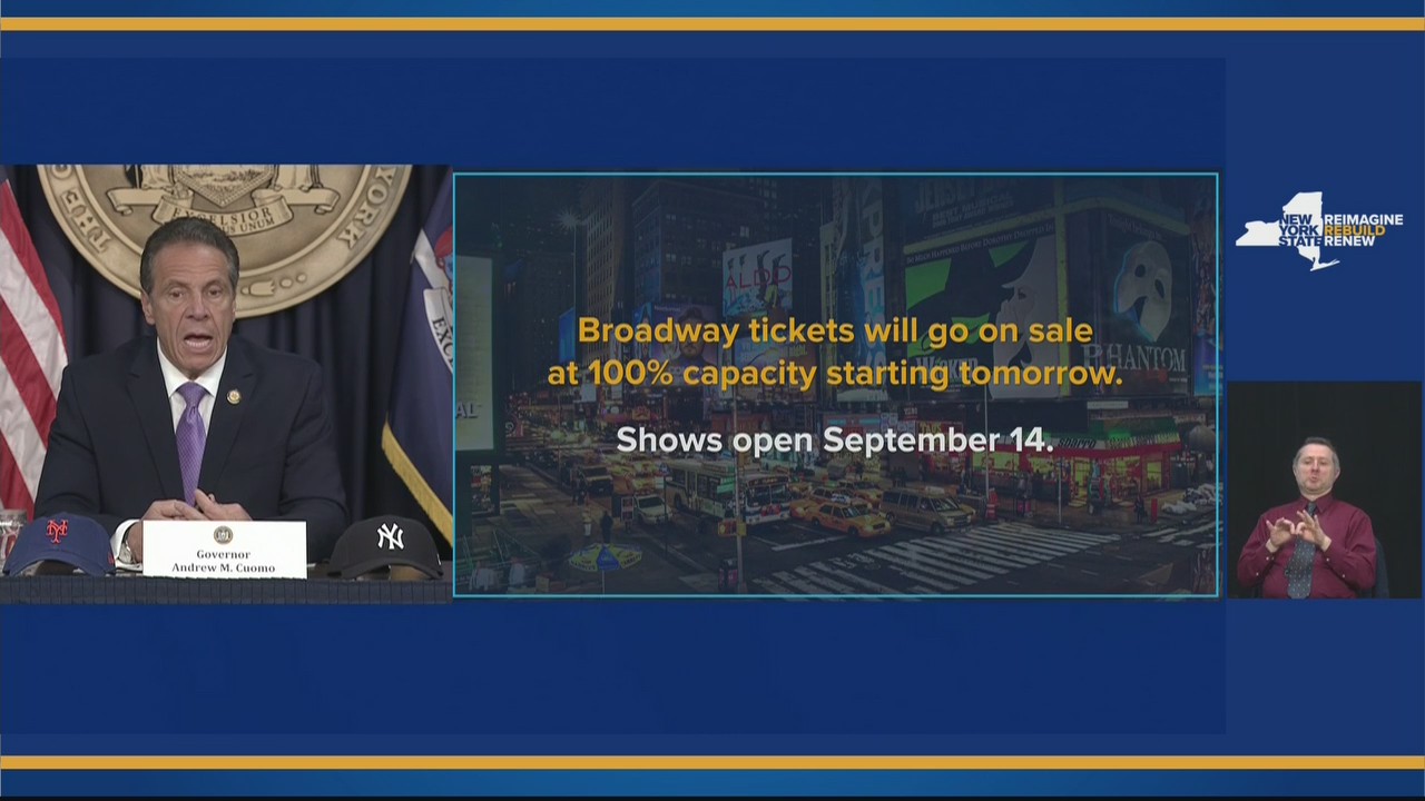 Broadway ticket sales to resume
