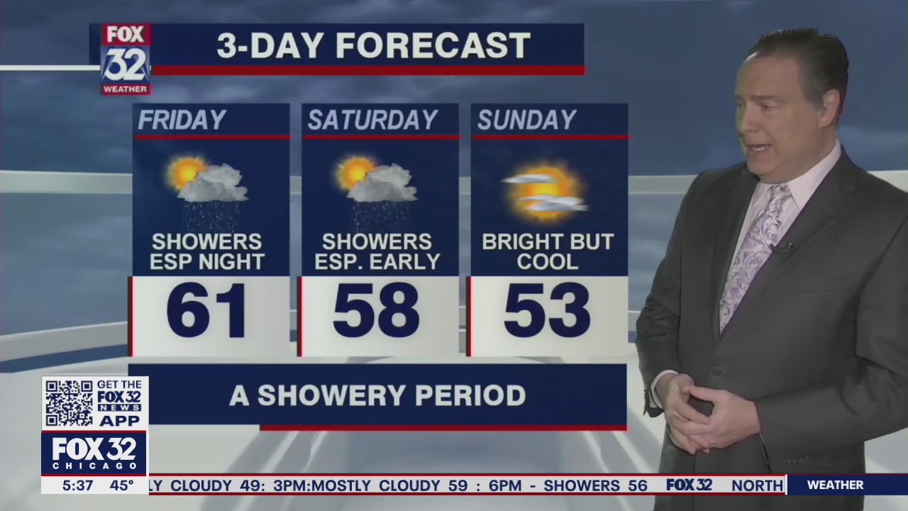 Morning forecast for Chicagoland on April 23rd