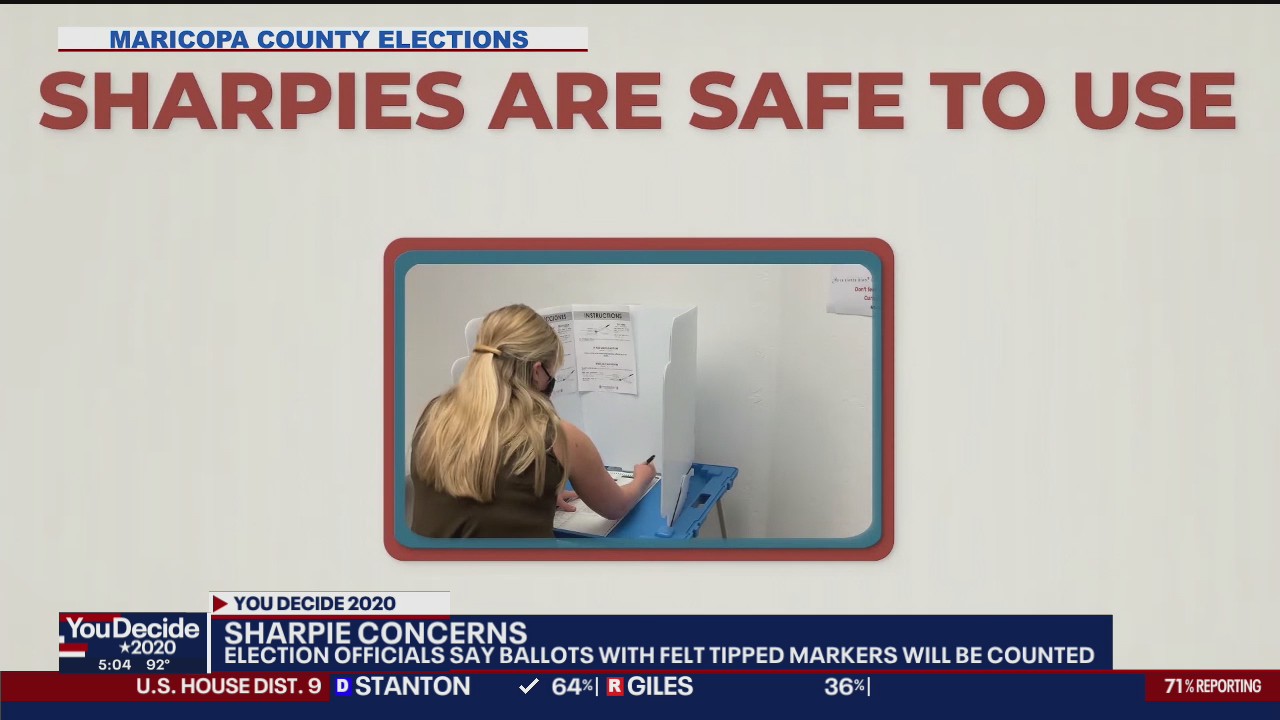 Elections officials say ballots marked with felt tipped markers will be counted