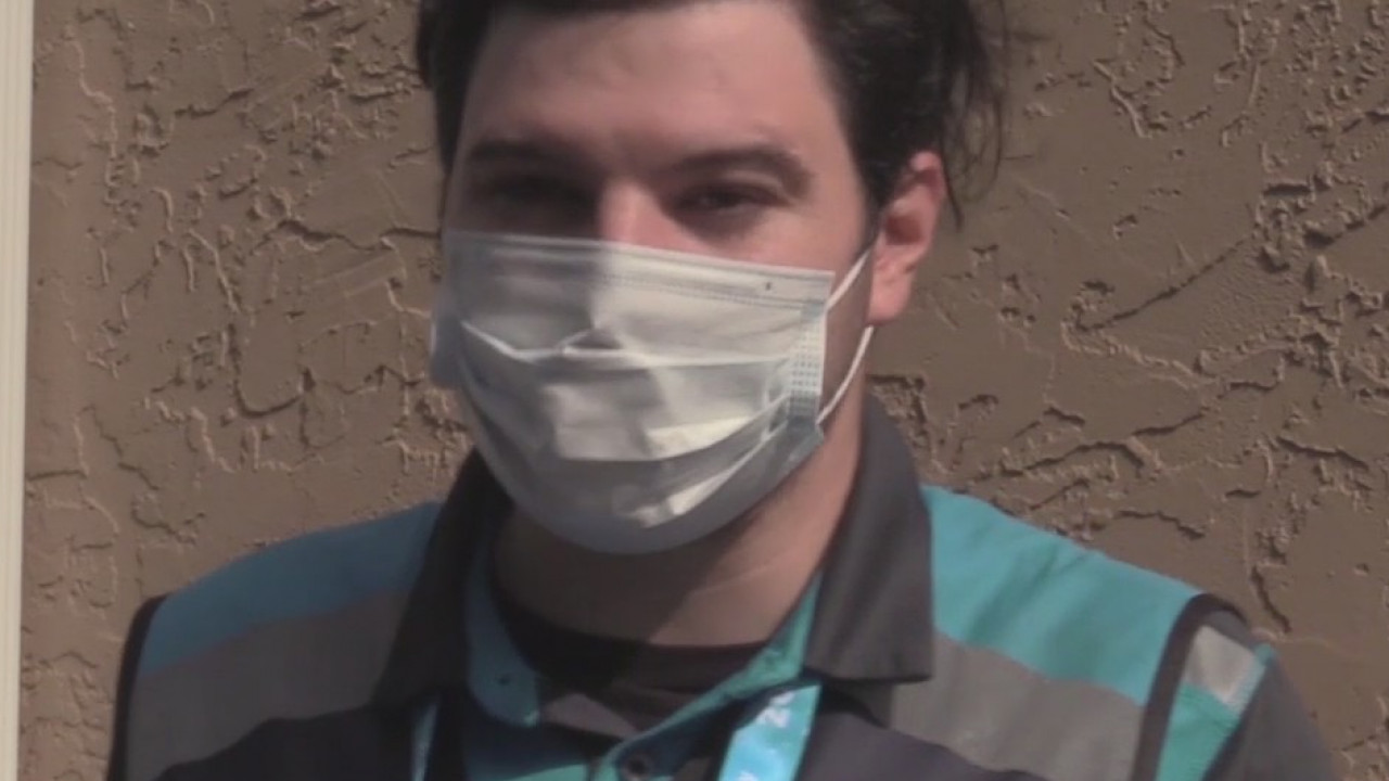 Delivery driver rescues elderly man from burning house