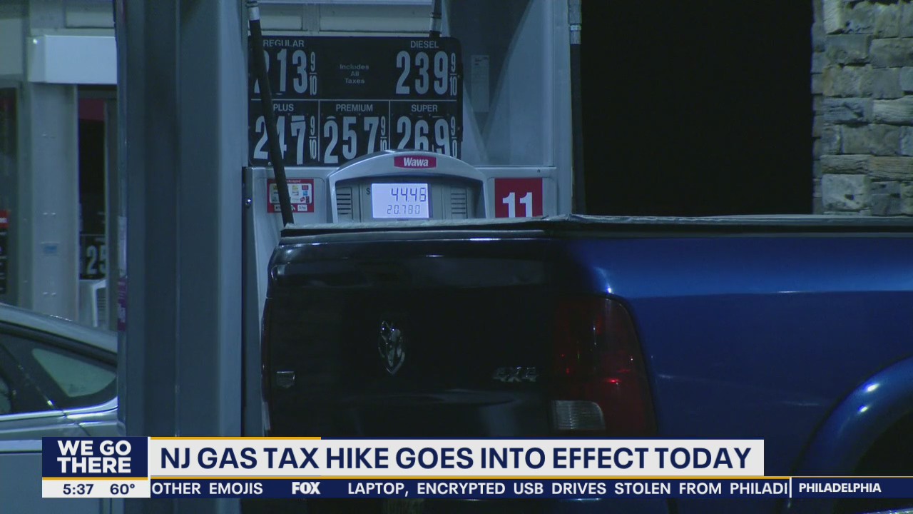 New Jersey gas tax to increase more than 9 cents starting Thursday