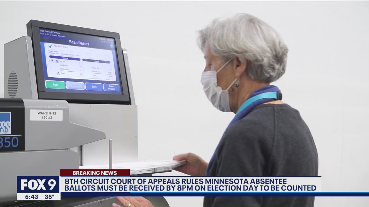 Court rules absentee ballots in Minnesota must be in by election night