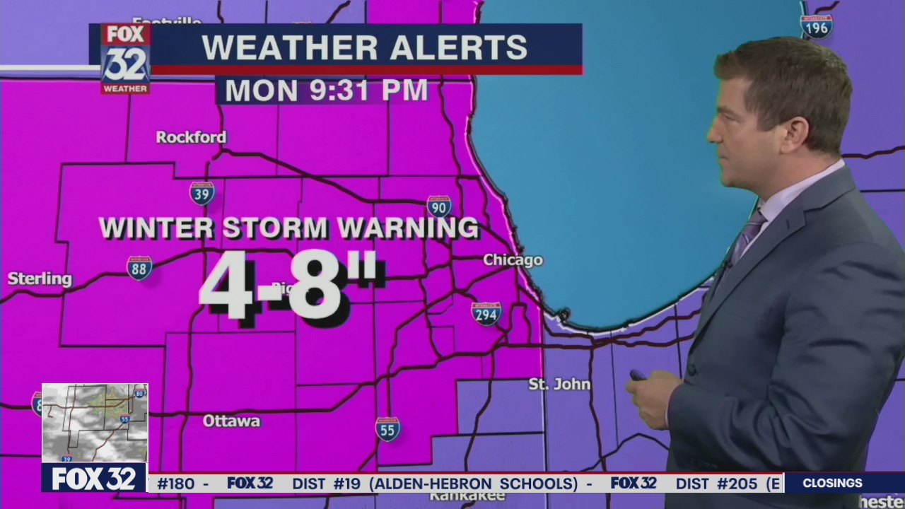 Winter Storm Forecast: Snow falling on Chicagoland area, 8 inches possible