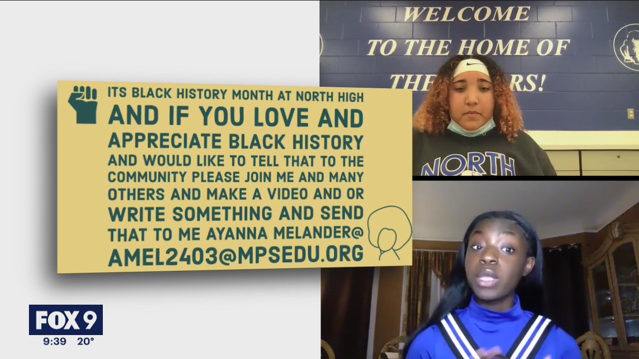 Students at North High School collecting stories for Black History Month