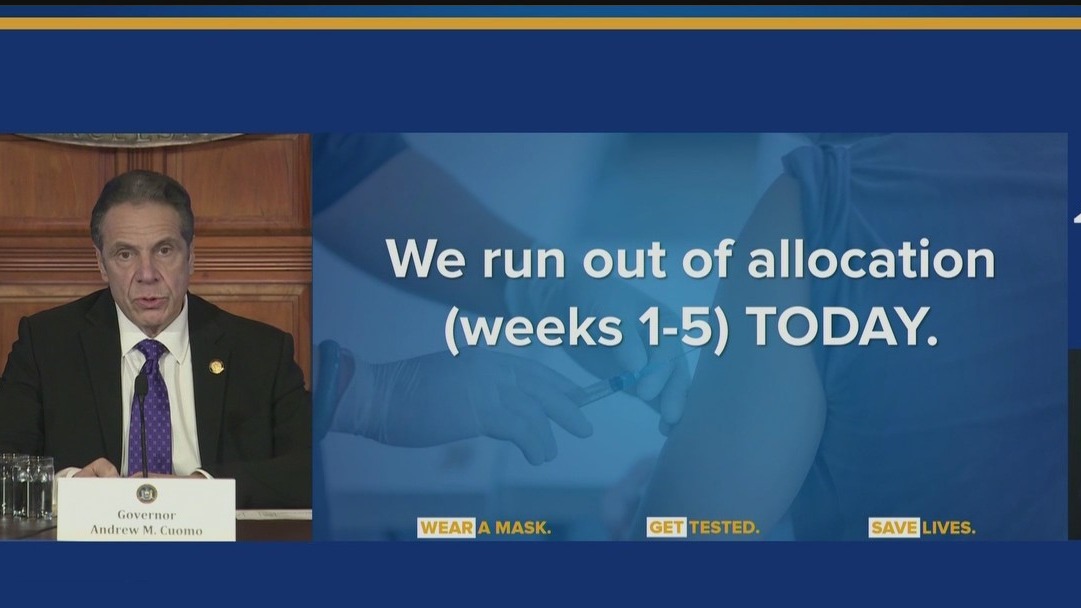 Thousands of appointments canceled as NY runs low on vaccines