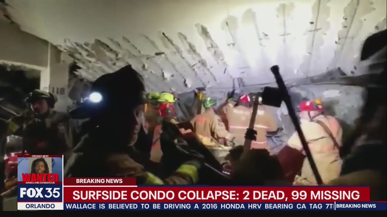 Surfside condo collapse: At least 2 dead, 99 missing