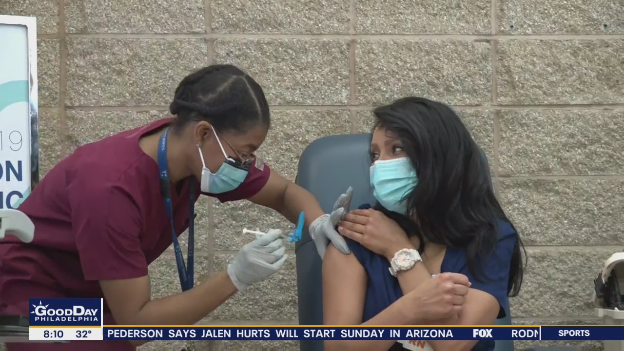 First Pfizer coronavirus vaccine doses administered in Newark, New Jersey