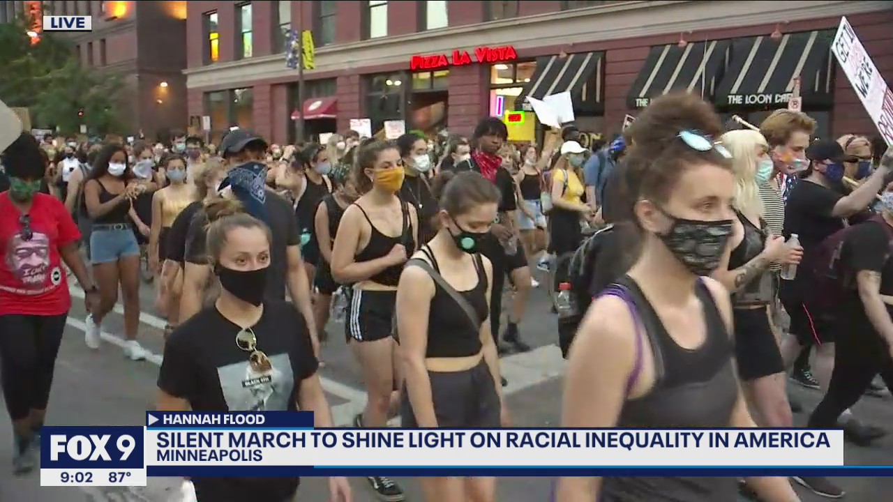 Silent march in Minneapolis pushes for justice for George Floyd