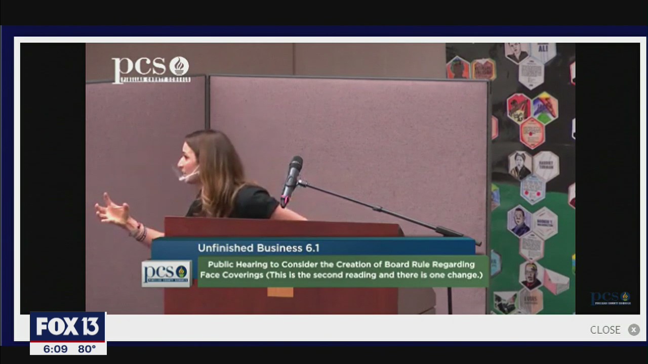 Parents equate masks with child abuse at Pinellas school board meeting