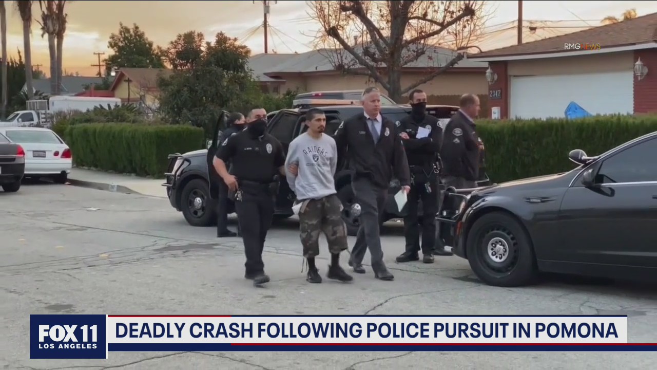Innocent bystander killed in crash, pursuit suspect arrested