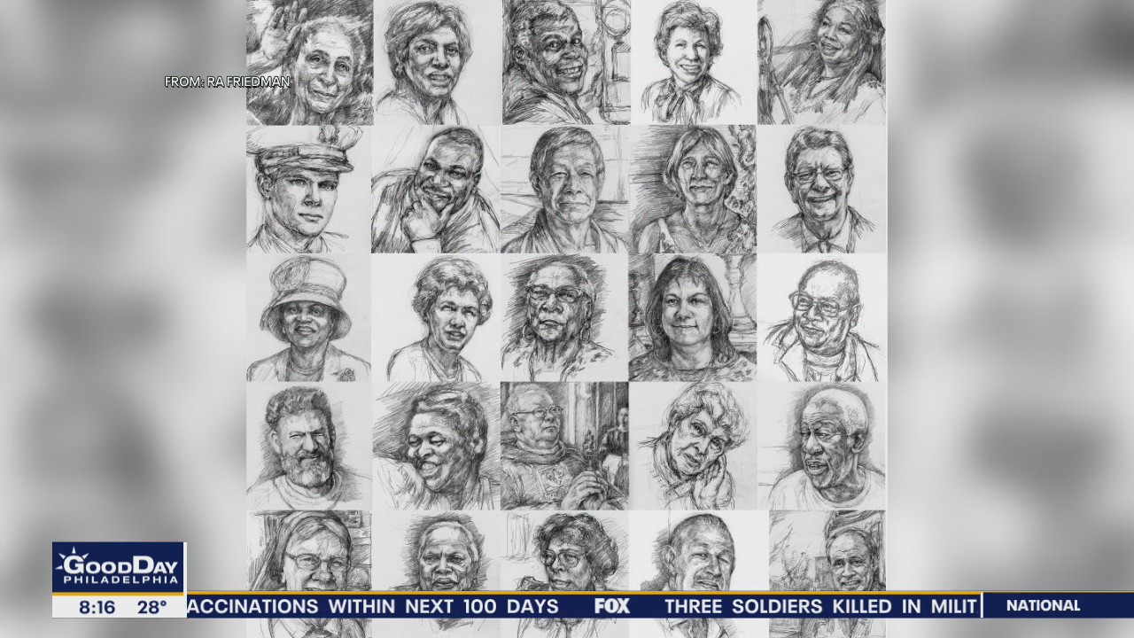 Local artist creates portraits of loved ones lost during the coronavirus pandemic