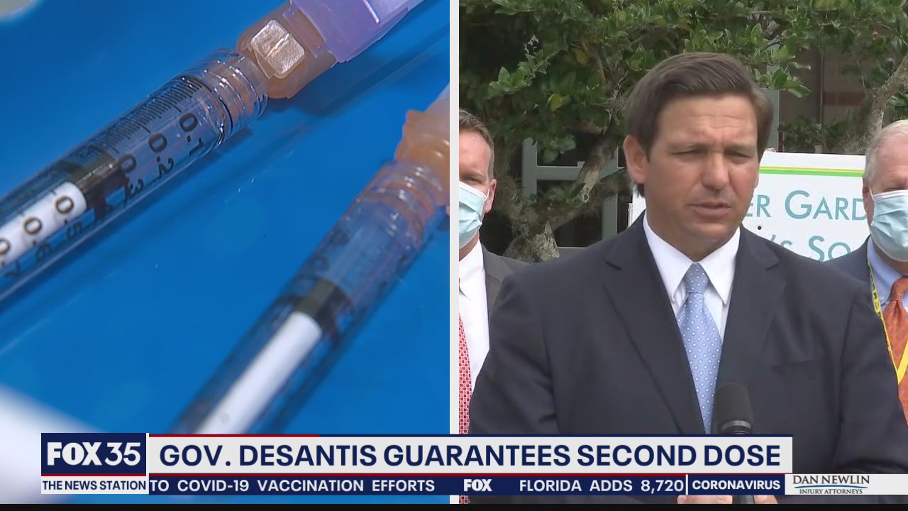 DeSantis guarantees second coronavirus vaccine dose