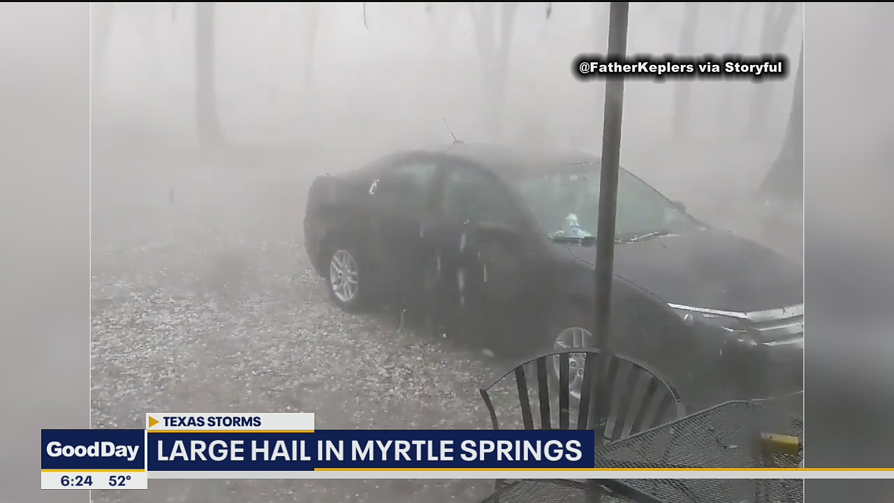 Large hail falls in Van Zandt County
