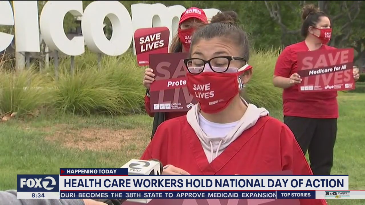 Health care workers hold National Day of Action