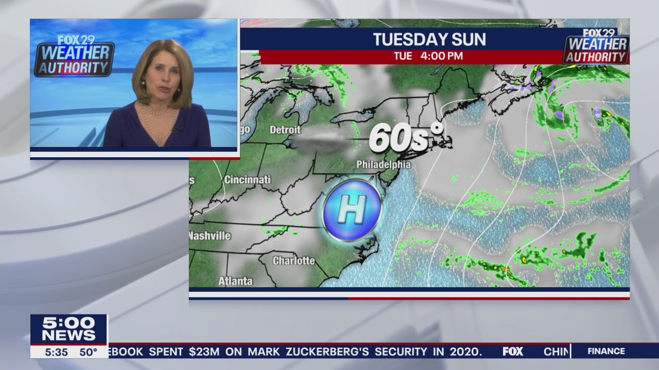 FOX 29 Weather Authority 7-day forecast 5 p.m.