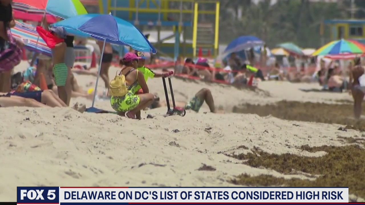 Delaware on DC's list of states considered high-risk
