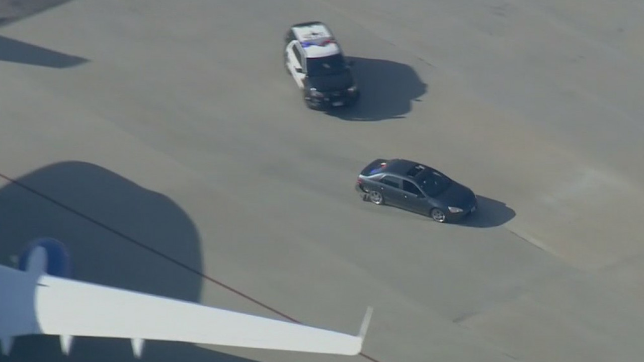Investigation underway after driver leads police on pursuit down runways at Van Nuys Airport
