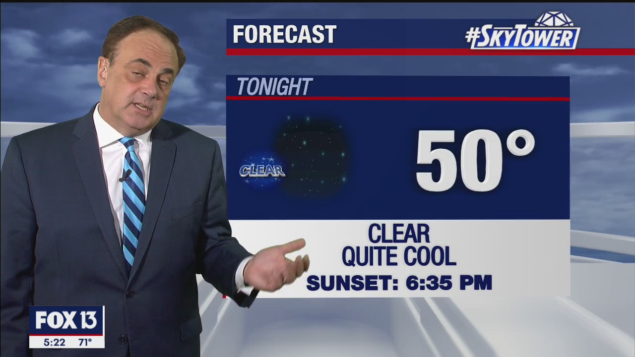 Monday evening weathercast