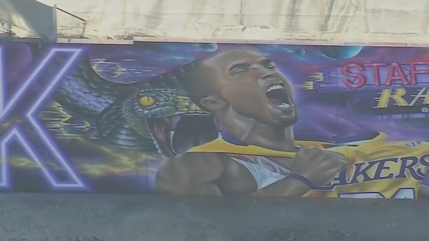 Ladie One unveils massive Kobe Bryant mural on Kobe Bryant Day