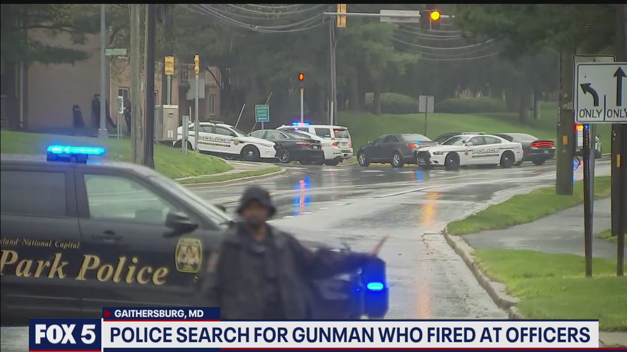 Police looking for gunman who fired at Gaithersburg officers