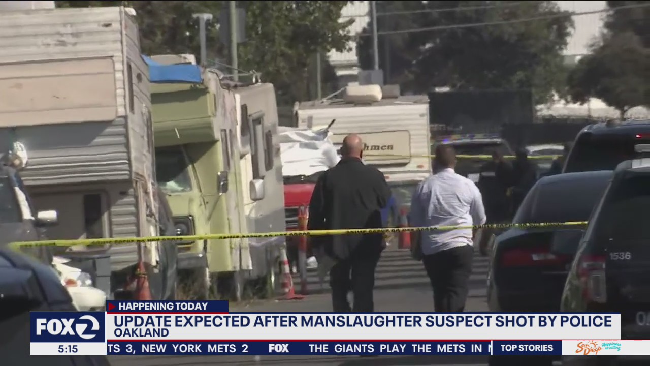 Oakland police shoot alleged manslaughter suspect