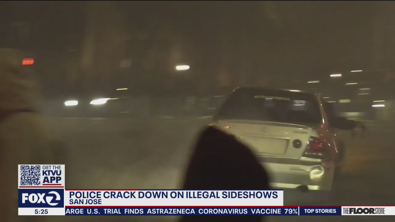 San Jose police make arrests during illegal sideshow