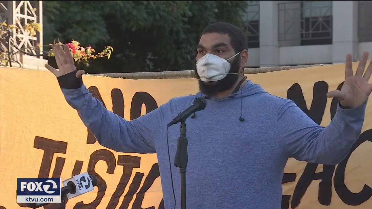Dozens protest San Leandro police’s second deadly shooting since April
