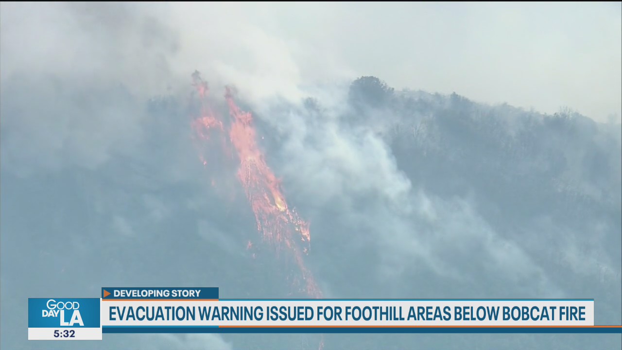 Evacuation warning issued for foothill areas below Bobcat Fire