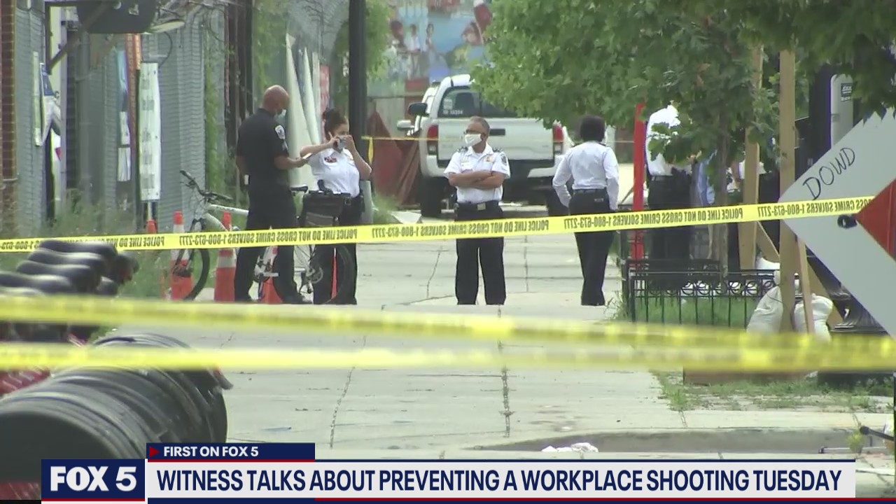 Witness talks about preventing a workplace shooting Tuesday