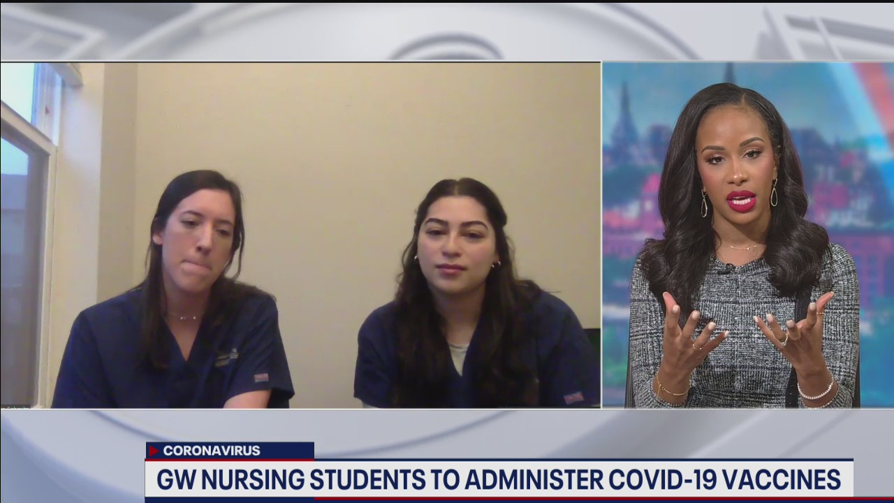 Nursing students help administer COVID-19 shots