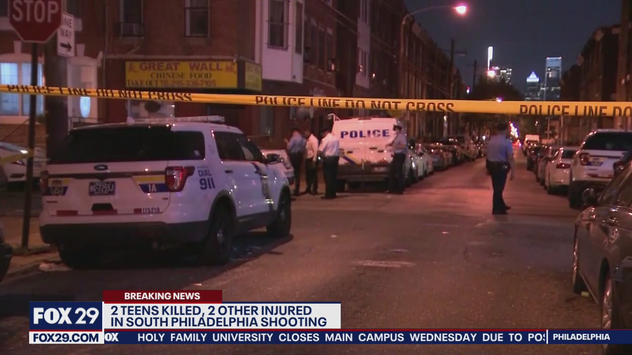 Police: 2 teens dead, 2 wounded in South Philadelphia shooting