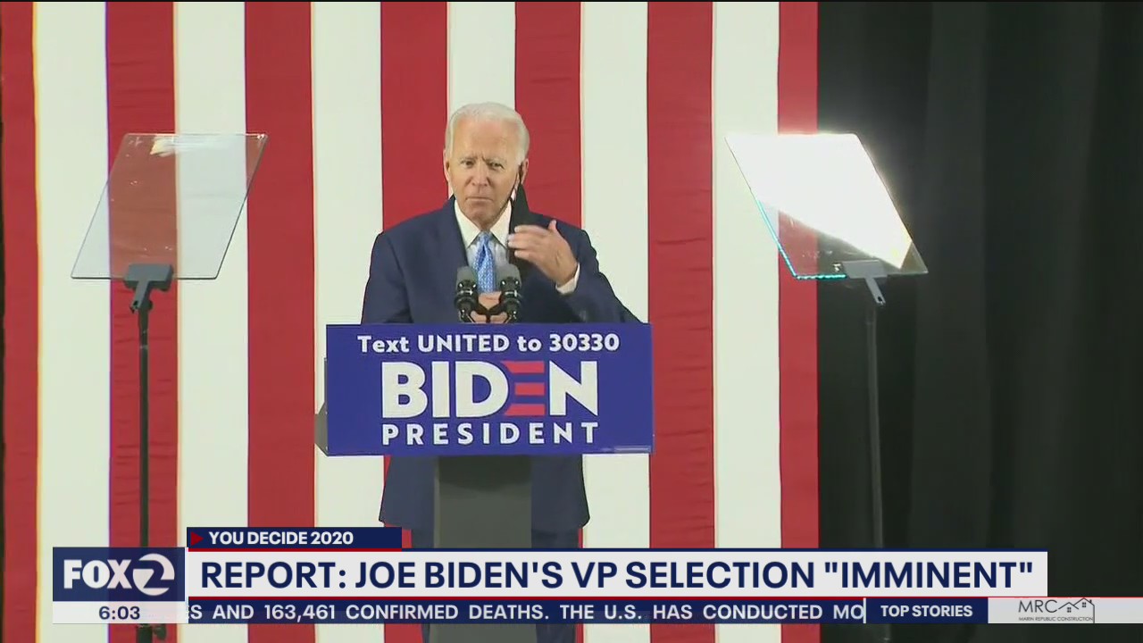 Joe Biden's VP pick is imminent