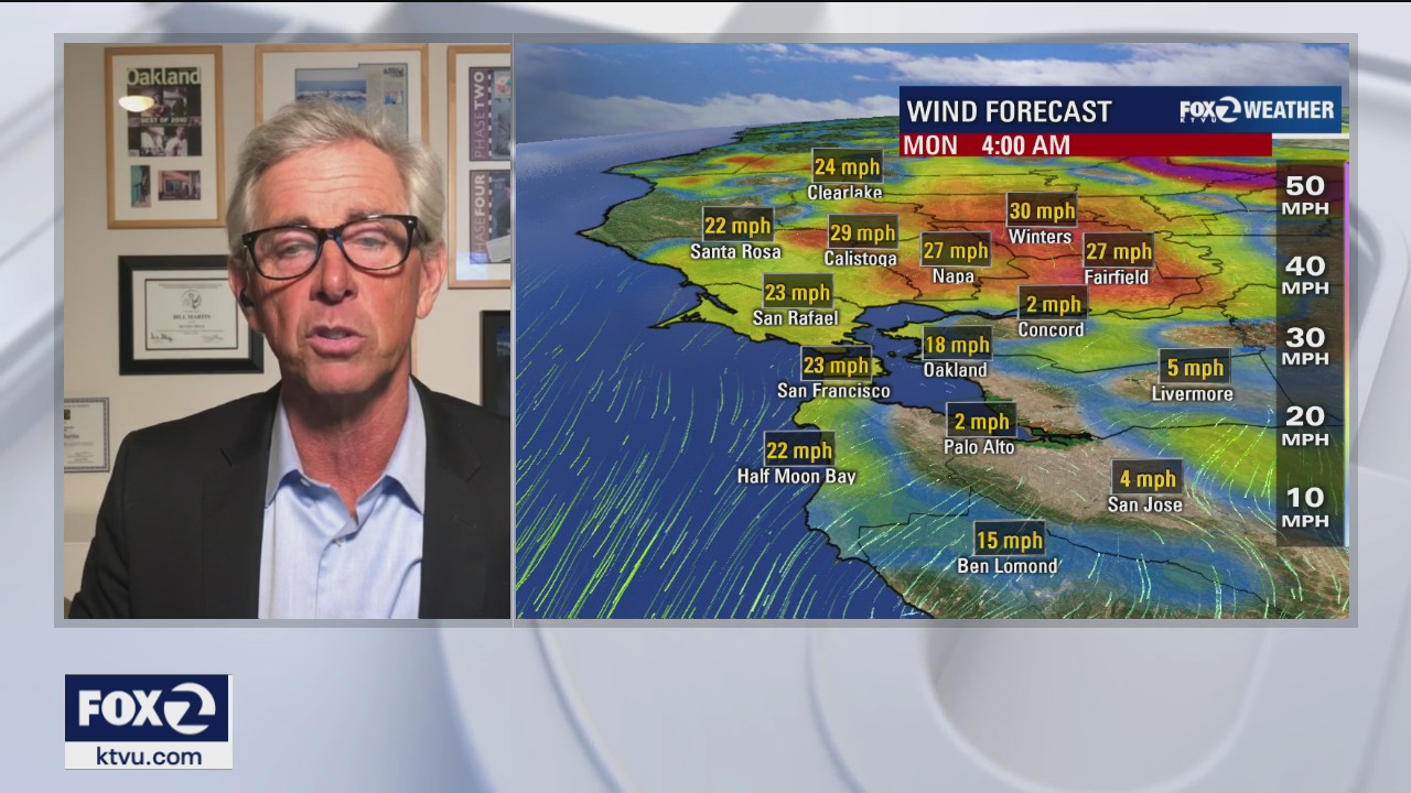 MONDAY FORECAST: Red Flag Warning in effect with strong winds forecasted