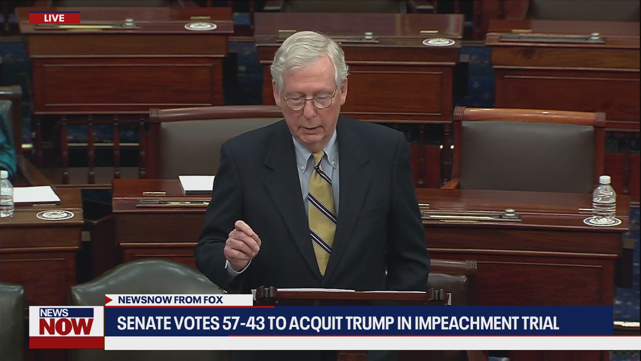 Sen. McConnell scolds Trump after voting to acquit him