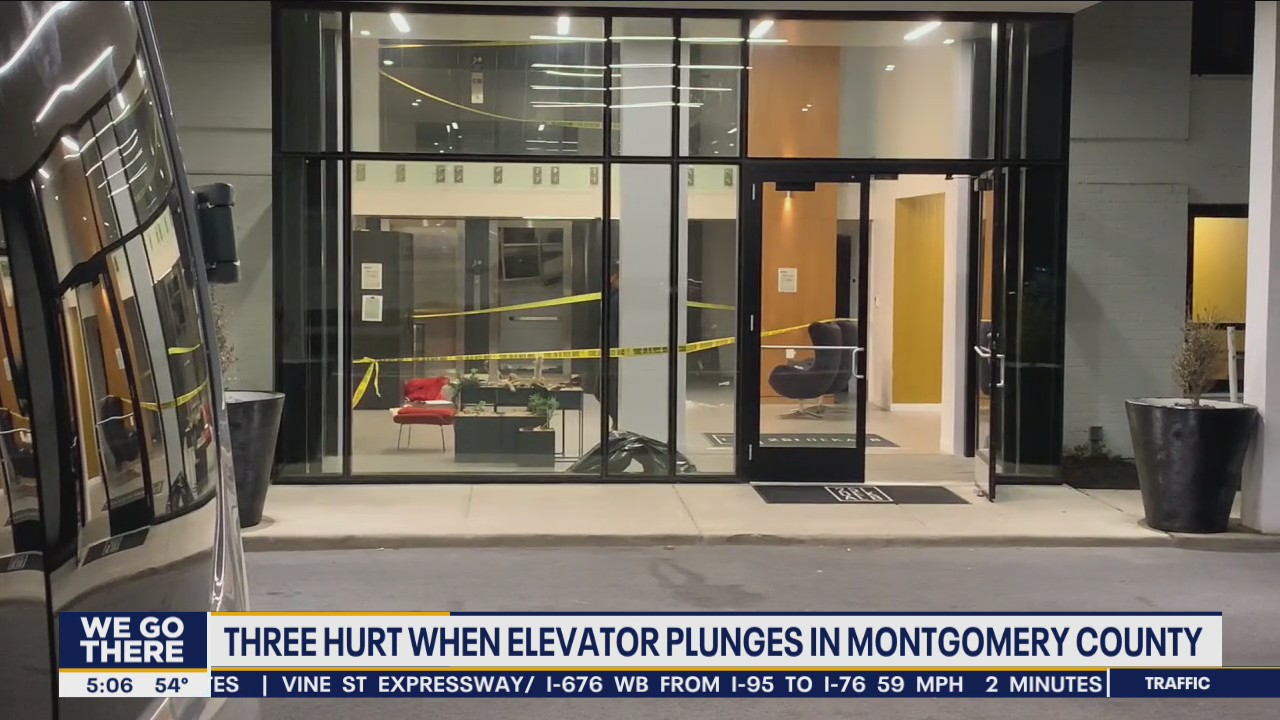3 hurt when elevator plunges in Montgomery County