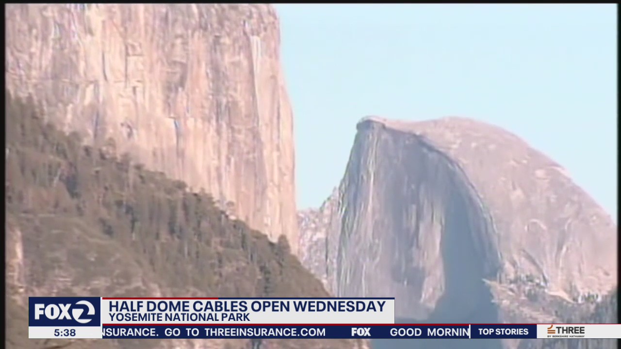 Half Dome cables going up this week, hiking permits available
