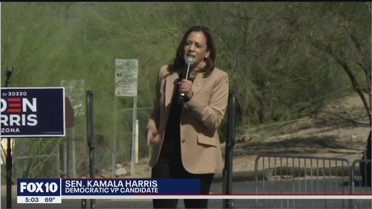 VP Candidate Harris makes campaign stops in Arizona