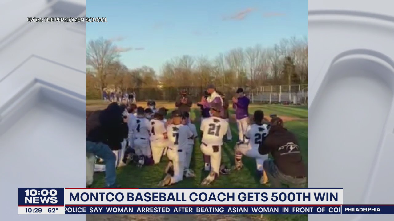 Montco baseball coach gets 500th win