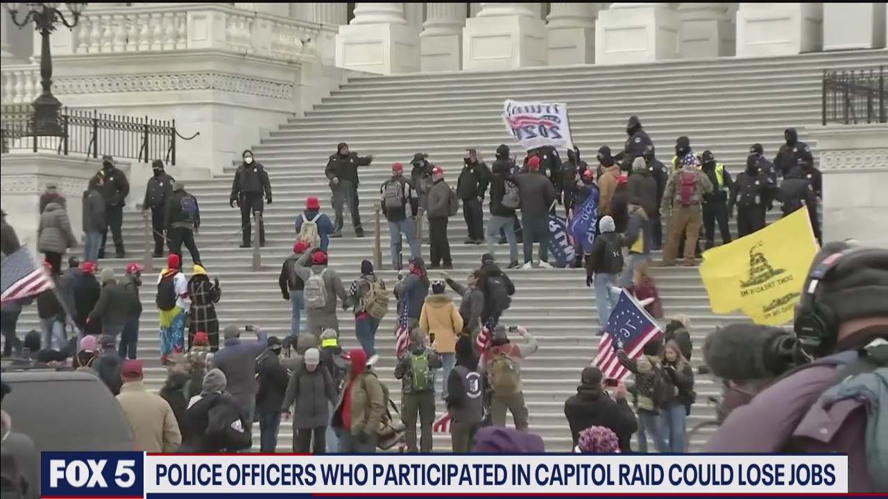 Police officers who participated in the Capitol raid could lose jobs