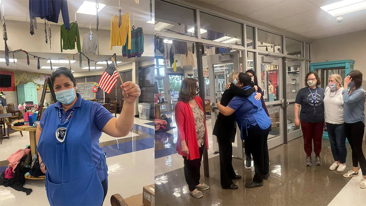 Oklahoma school celebrates after cafeteria manager passes US citizenship test