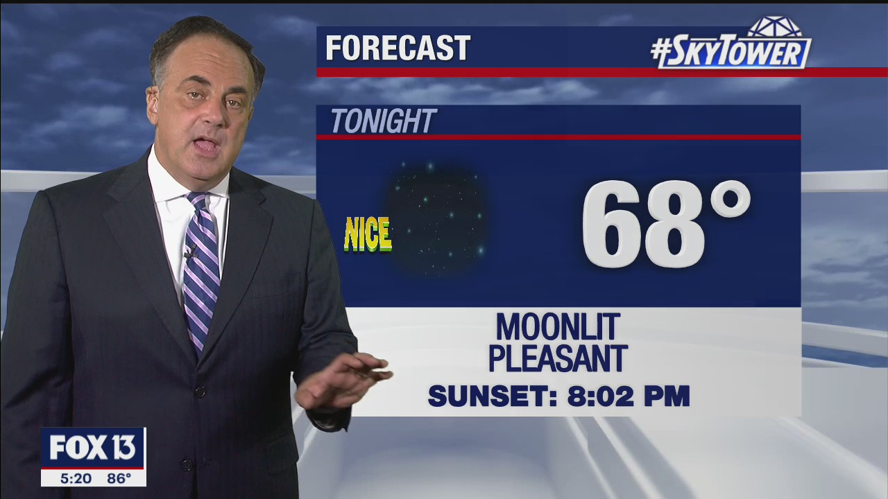 Monday evening weathercast