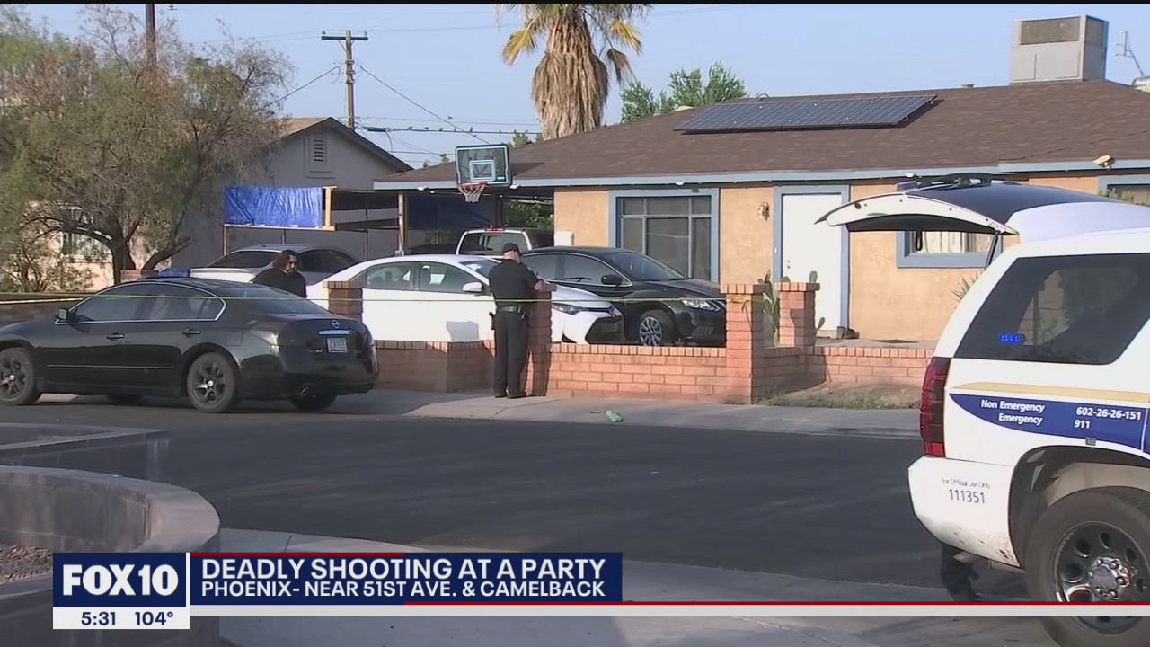 Phoenix police investigating fatal shooting at party near 51st Avenue and Camelback Road